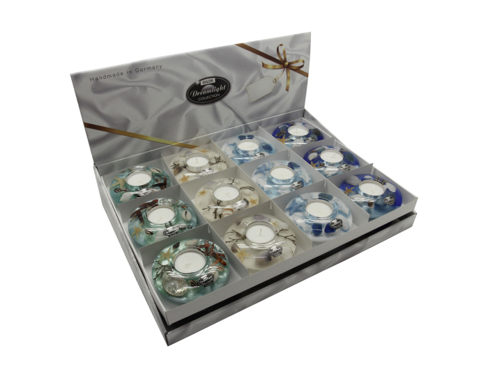 Set 4 suporturi lumanari COAST, sticla, 9.5x3.5 cm [8]