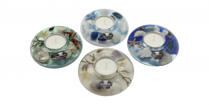 Set 4 suporturi lumanari COAST, sticla, 9.5x3.5 cm [3]