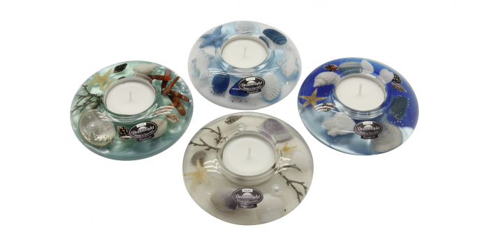 Set 4 suporturi lumanari COAST, sticla, 9.5x3.5 cm [9]