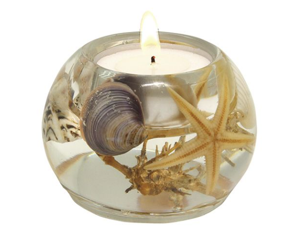 Set 4 suporturi lumanari SEASIDE, sticla, 7x4 cm [5]