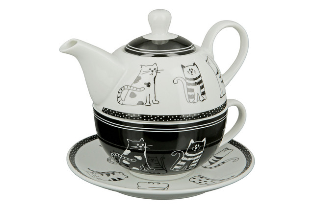 Set ceai pentru o persoana, FUNNY CAT, 16X14 cm [2]