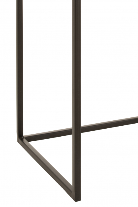 Set de 2 console, Aluminiu/Lemn, Maro, 100x30x83 cm [3]