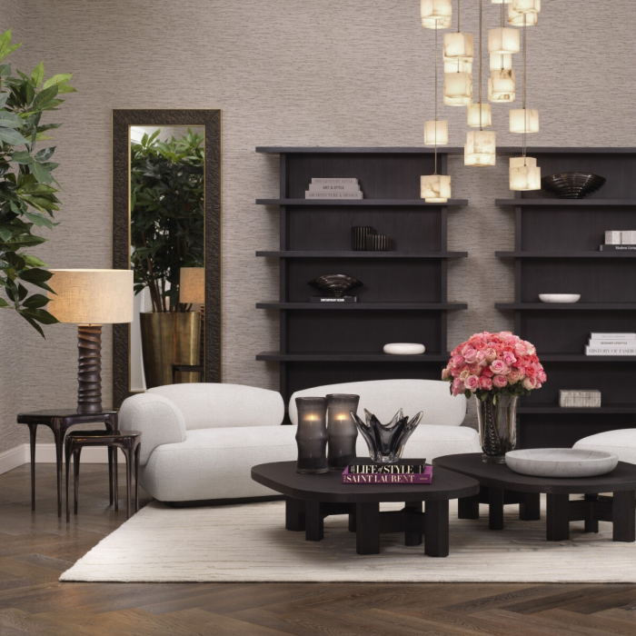 Set de 2 măsuțe laterale Deacon, finisaj nichel negru [2]