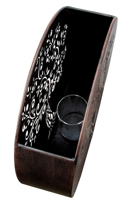 Set de 2, Suport lumanare, „Gartenbaum”, Metal, maro, PU 1, L. 13 cm [2]