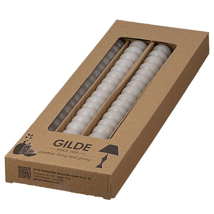 Set de 4, Lumânare tip băț (LED), Ceară, gri deschis, PU 2, H 25 cm, D 3 cm [7]