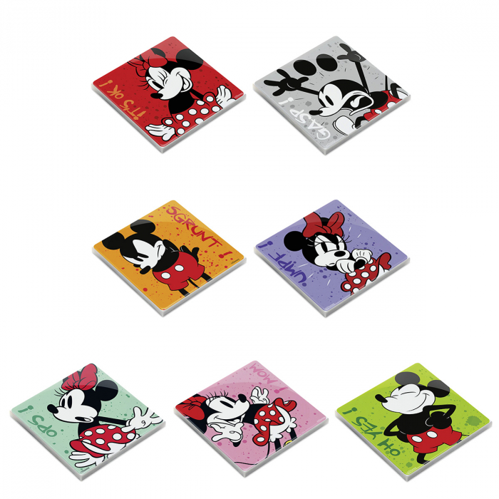 Set de 40, Disney, Coaster, Mickey & Minnie I am, Porțelan, multicolor, PU 1, 8 buc. asortate, L. 9 cm, H. 9 cm [1]