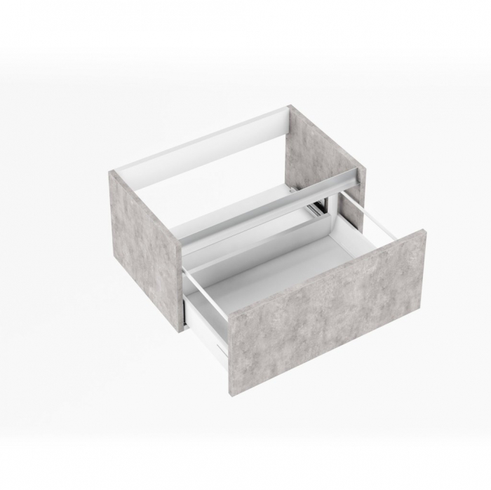 Set de baie cu 6 piese PERTH, Melamina/Aluminiu/Abs/Sticla/Ceramica/Metal, Gri, 140x46.5x190 cm [2]