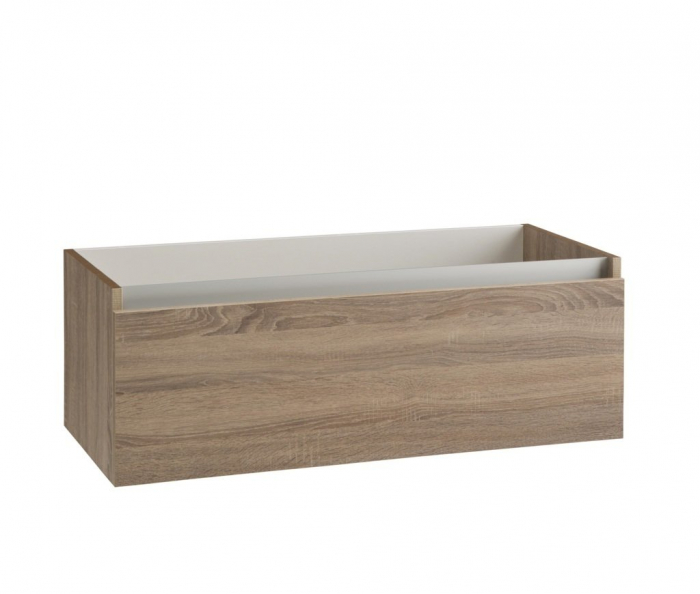 Set de baie cu 6 piese PERTH, Melamina/Aluminiu/Abs/Sticla/Ceramica/Metal, Maro, 140x46.5x190 cm [2]