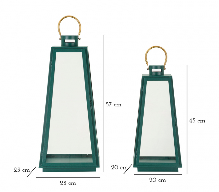 Set felinare GRENT 2 buc cm ø 25x25x57-20x20x45 [6]