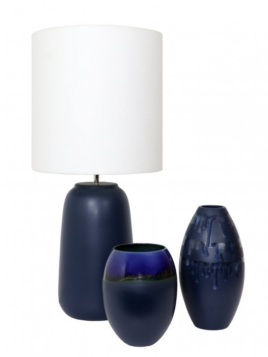 Set 1 Lampa cu 2 vaze HORY, ceramica, albastru, 35/23.5/30 cm [4]