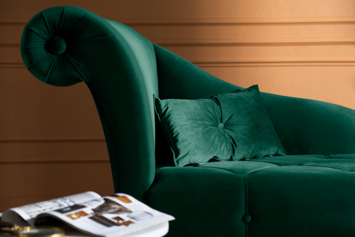 Sezlong living Diana, Verde inchis, 165x88x70 cm [2]