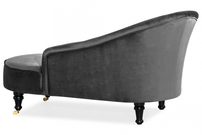 Sezlong living Diana Classic, Gri inchis, 151x82x81 cm [4]