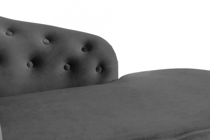 Sezlong living Diana Classic, Gri inchis, 151x82x81 cm [5]