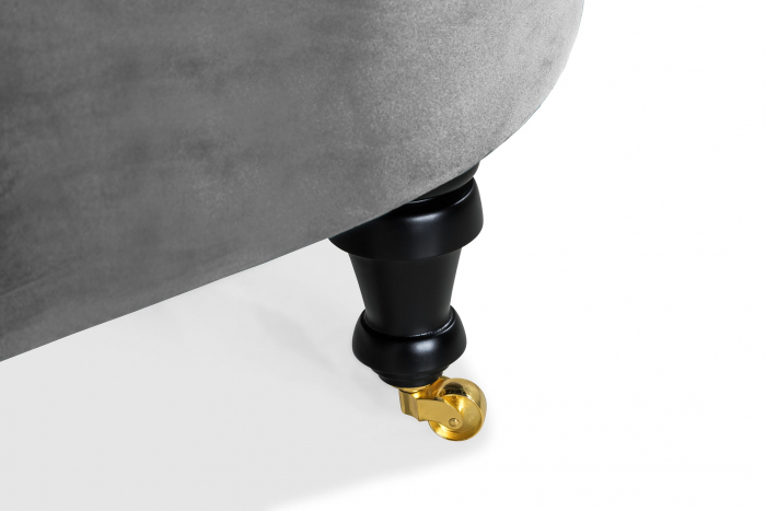 Sezlong living Diana Classic, Gri inchis, 151x82x81 cm [8]