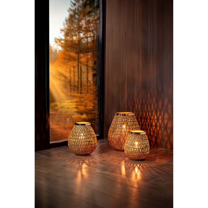 SHONA, Felinar fără sticlă, vopsit în câmp electrostatic, neted, culoare argintie, natural, L. 26 cm, l. 26 cm, H 27,5 cm, D 26 cm [5]