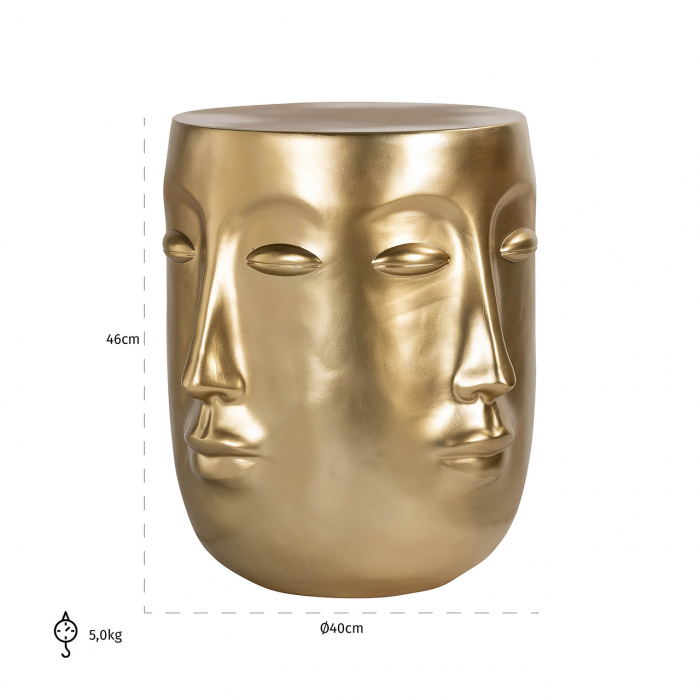 Masuta Christy auriu, polirasina, 40 cm [4]