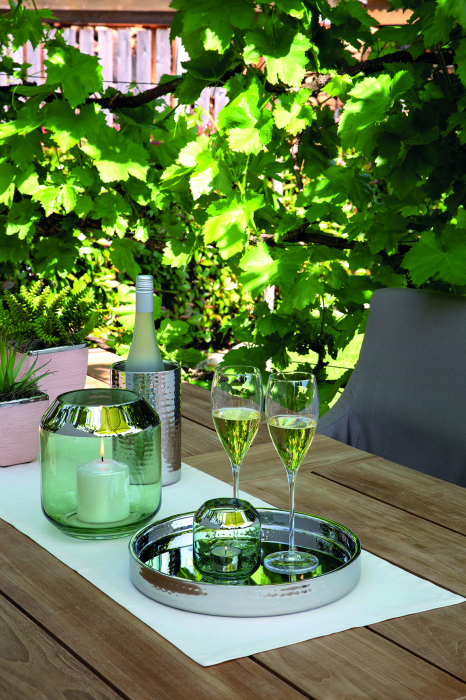 SMILLA, Suport de tea lights din sticlă, Vază, verde deschis, h.20 cm, d.18 cm [6]