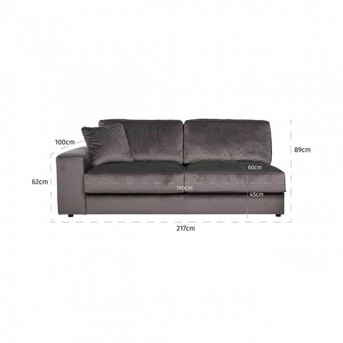Sofa Santos 3 seater arm left [2]