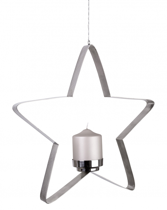 STACEY, Suport lumânare, suspendat, inox, d.40 cm [5]