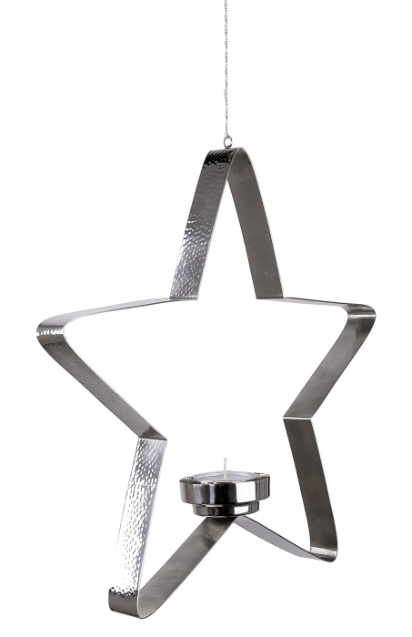 STACEY, Suport lumânare, suspendat, inox, d.40 cm [2]