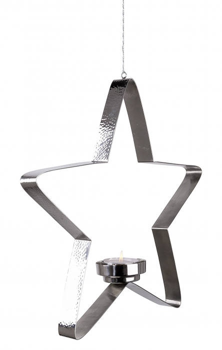 STACEY, Suport lumânare, suspendat, inox, d.40 cm [3]