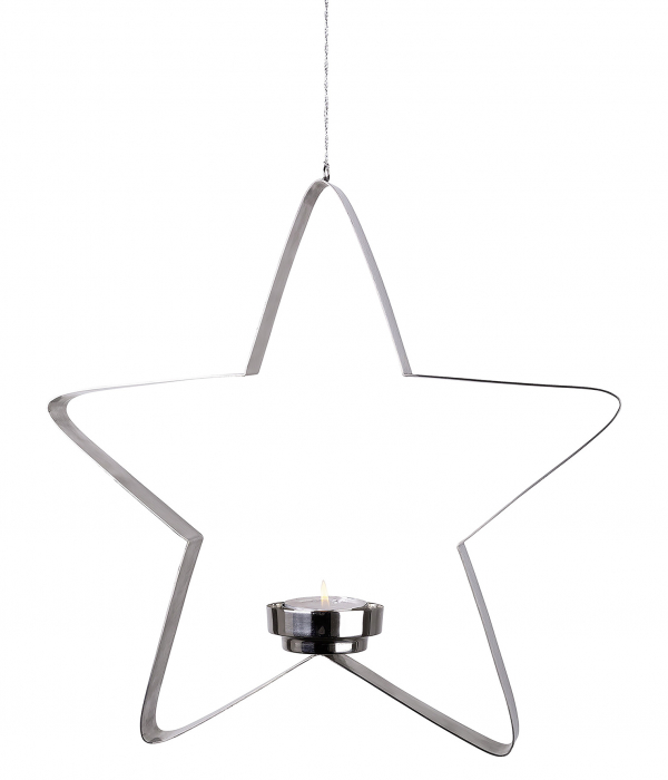 STACEY, Suport lumânare, suspendat, inox, d.40 cm [4]