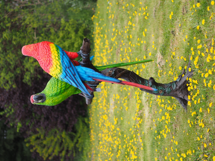 Statuie 2 papagali pe o creanga, Bronz, 175 X 66 X 93 cm [2]