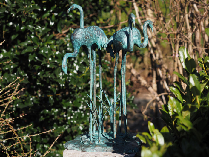Statuie bronz, 4 Flamingos [2]