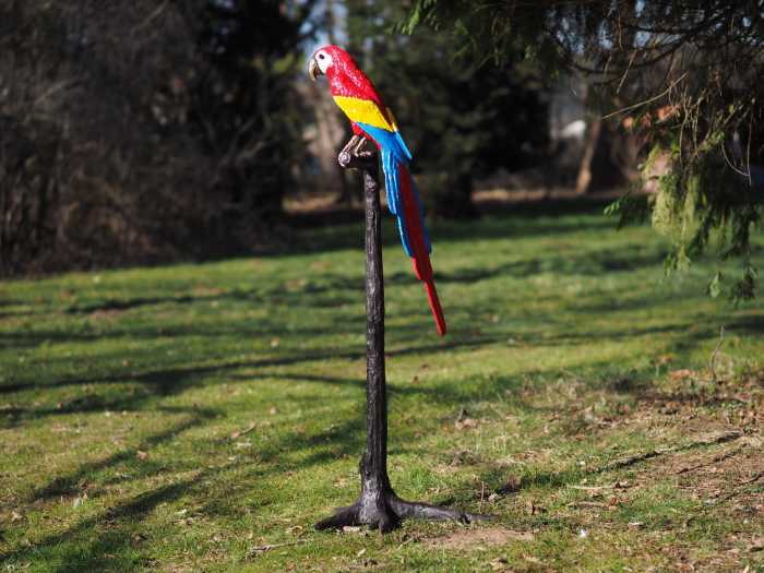 Statuie bronz, Papagal în copac (capul sus) [3]