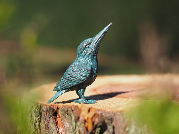 Statuie bronz, Pasăre cu cioc lung 10 x 5 x 8 cm [3]