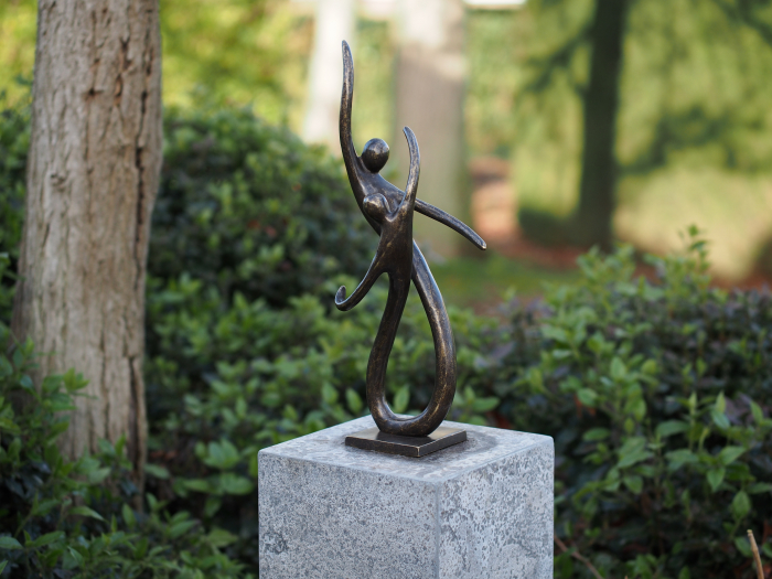 Statuie cuplu care danseaza, Bronz, 47 x 11 x 19 cm [3]