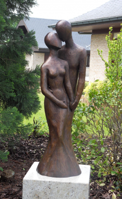 Statuie iubire moderna, Bronz, 95 X 30 X 30 cm [4]