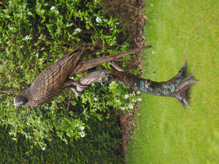 Statuie papagal in copac, Bronz, 168 X 70 X 70 cm [2]