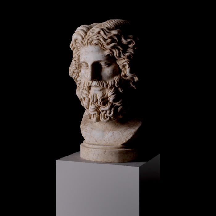 Statuie Zeus marmura aspect antic, Dims: W. 26 | D. 20 | H. 40 (CM) [8]