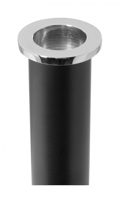 STRATO, Suport lumânare, vopsit cu pulbere neagră, nichel, h. 11,7 cm [5]