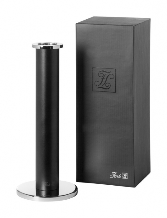 STRATO, Suport lumânare, vopsit cu pulbere neagră, nichel, h. 24 cm [3]