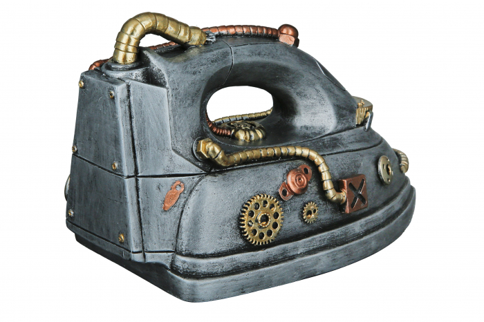 Suport carte Steampunk Iron, Rasina, Argintiu/Auriu, 24x13x12 cm [4]