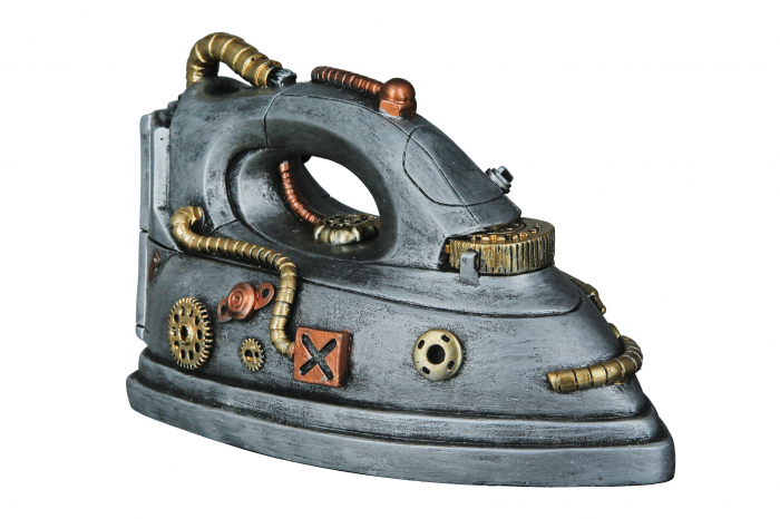 Suport carte Steampunk Iron, Rasina, Argintiu/Auriu, 24x13x12 cm [5]