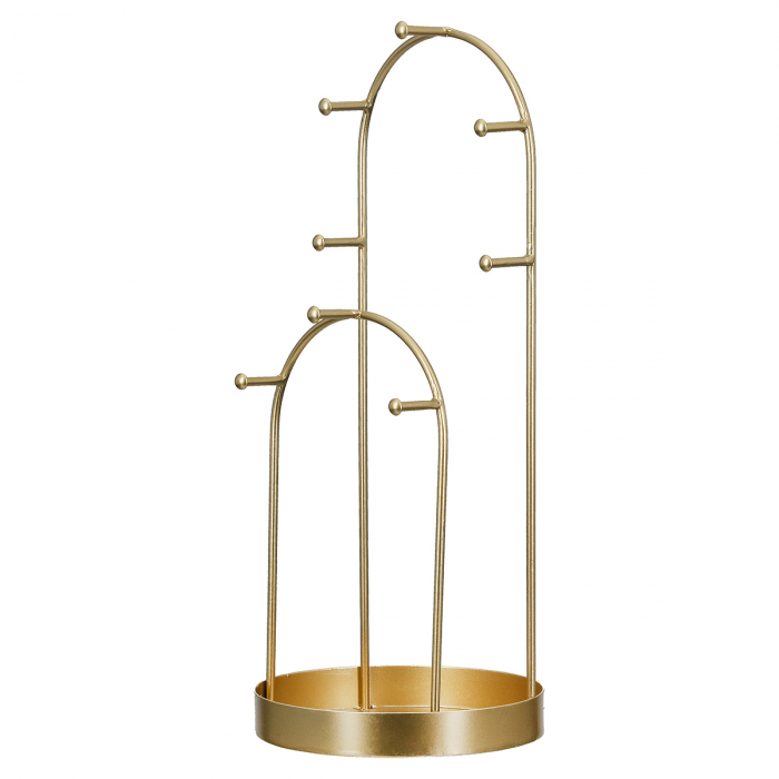 Suport de bijuterii, Modern, Metal, auriu, PU 3, L. 13 cm, L. 13 cm, H. 30,5 cm [2]