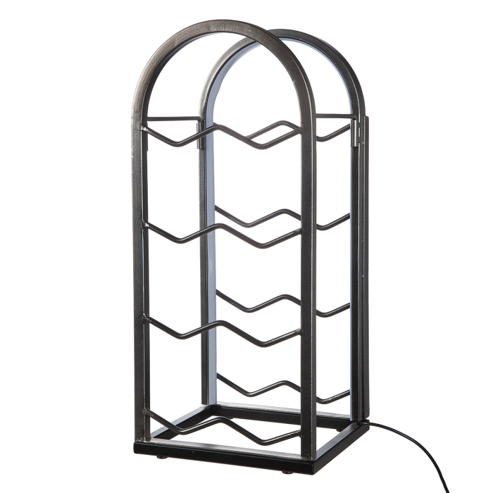 Suport de vinuri, "Roberto", Fier, gri, PU 2, L. 18 cm, l. 21 cm, H 45,5 cm [2]