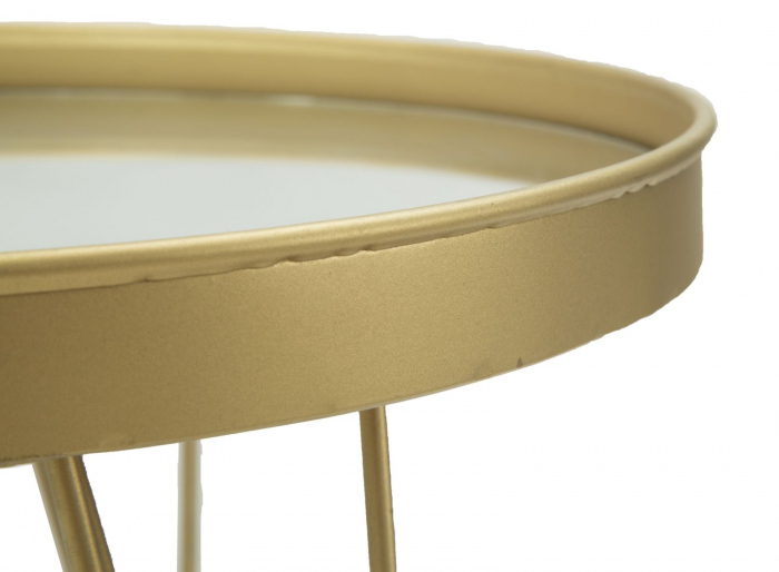 Suport decorativ Glam, fier/oglinda, auriu, 36.5X22 cm [6]