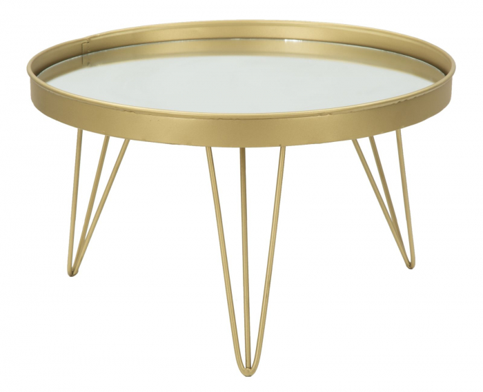 Suport decorativ Glam, fier/oglinda, auriu, 36.5X22 cm [2]