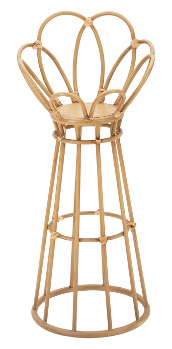 Suport ghiveci PANAMA TOWER, Maro, Fier/Ratan sintetic, 62x28x28 cm [3]