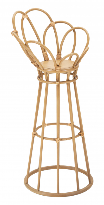 Suport ghiveci PANAMA TOWER, Maro, Fier/Ratan sintetic, 62x28x28 cm [2]