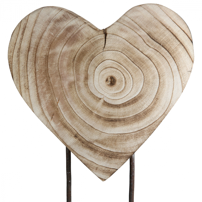 Suport în relief, Inimă, Lemn, culori naturale, PU 2, L. 9 cm, L. 28 cm, H 44 cm [4]