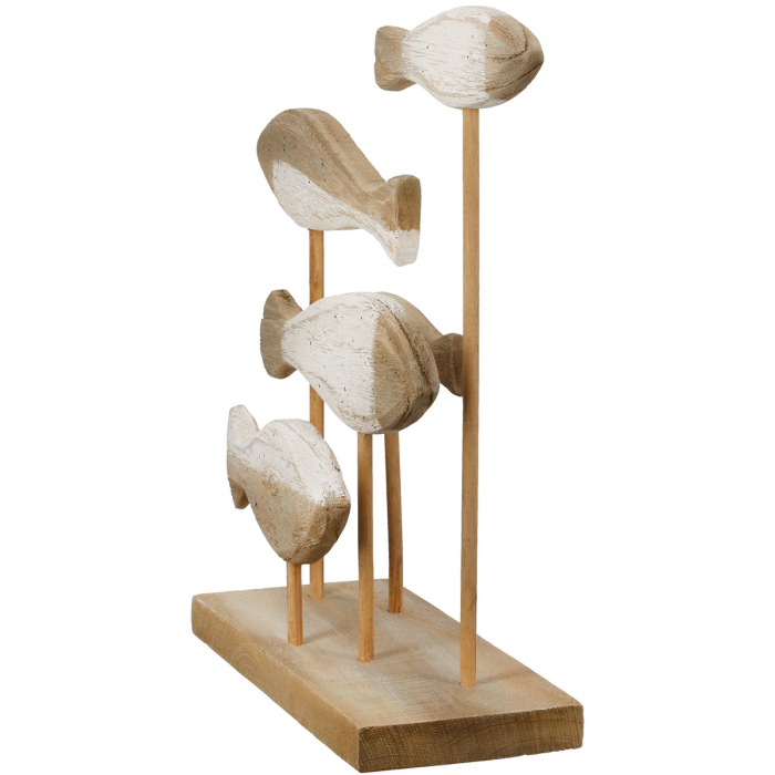 Suport în relief, Pește, Lemn, culori naturale, PU 2, L. 10 cm, L. 33 cm, H 30 cm [2]