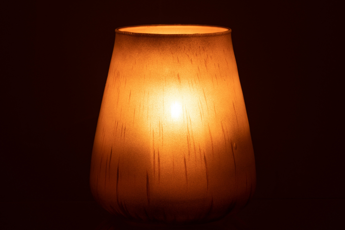 Suport lumanare Antique, Sticla, Cognac, 15x15x17 cm [3]