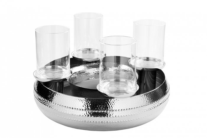 Suport lumanare BARDINO, aluminiu placat cu nichel, 32 x 50 cm [2]