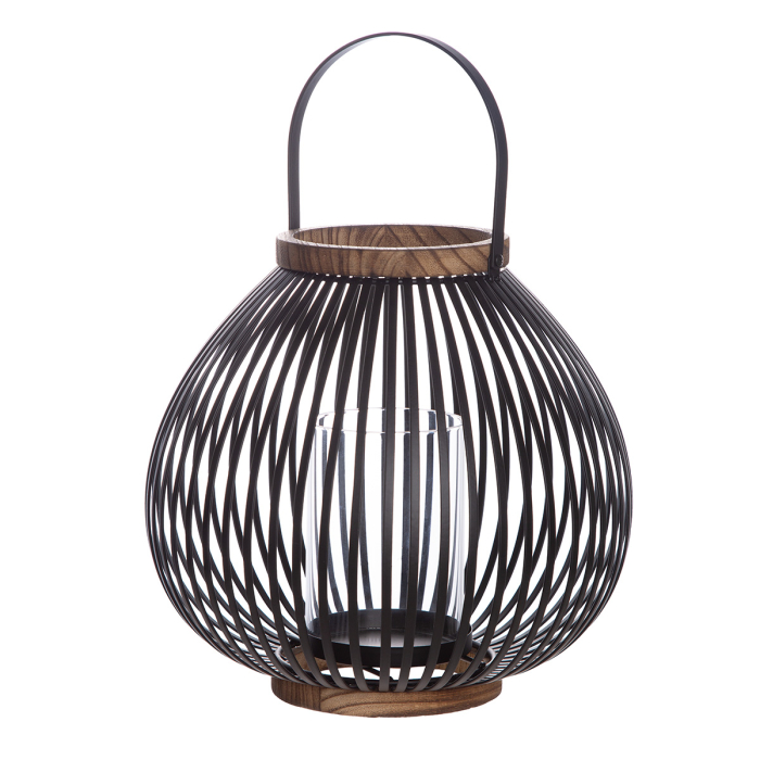 Suport lumanare, „Bastia”, Metal, negru, PU 2, H 26 cm, A. 28 cm [3]