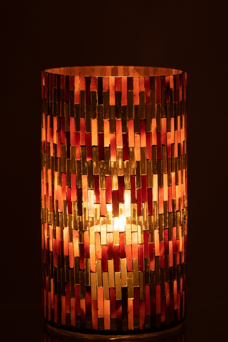 Suport lumanare Chic, Sticla, Maro, 13x13x23 cm [3]